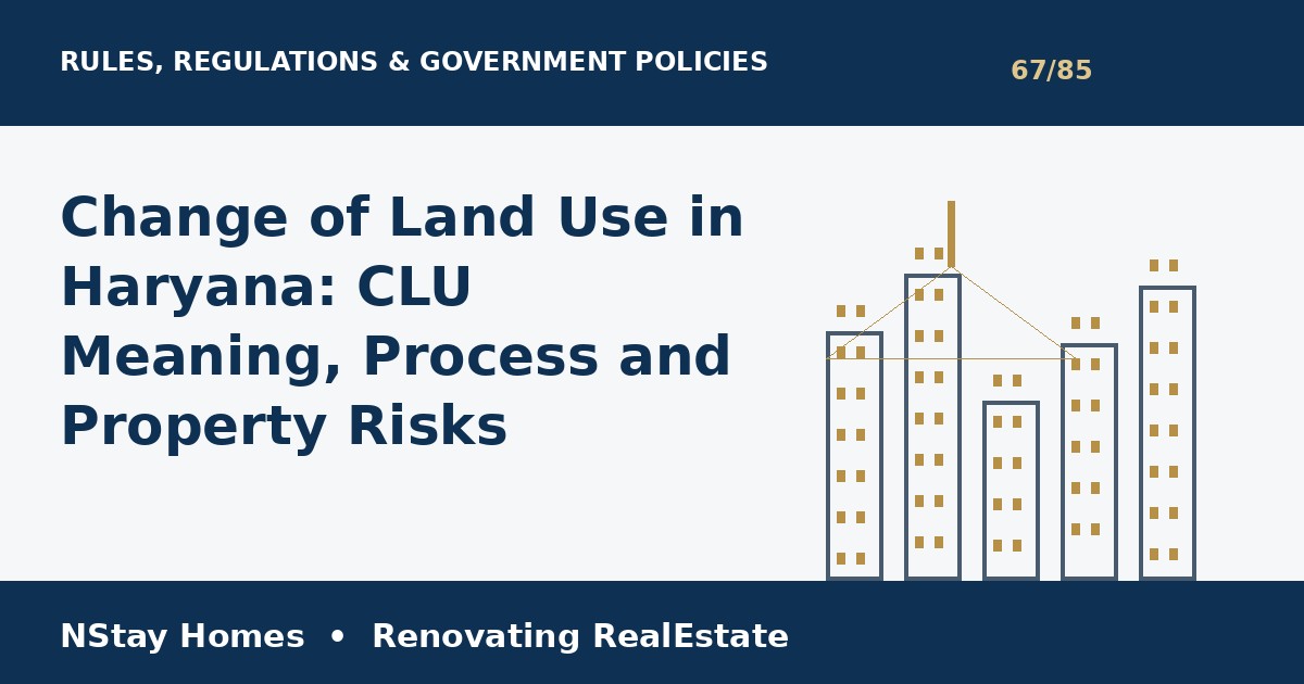 CLU Haryana property rules regulations Haryana Gurgaon property guide