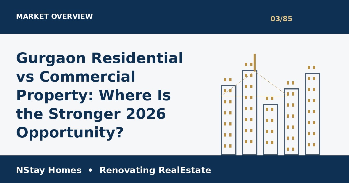 residential vs commercial property Gurgaon NStay Homes market insights 2026