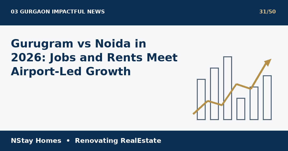 Gurugram vs Noida real estate 2026 latest real estate analysis by NStay Homes