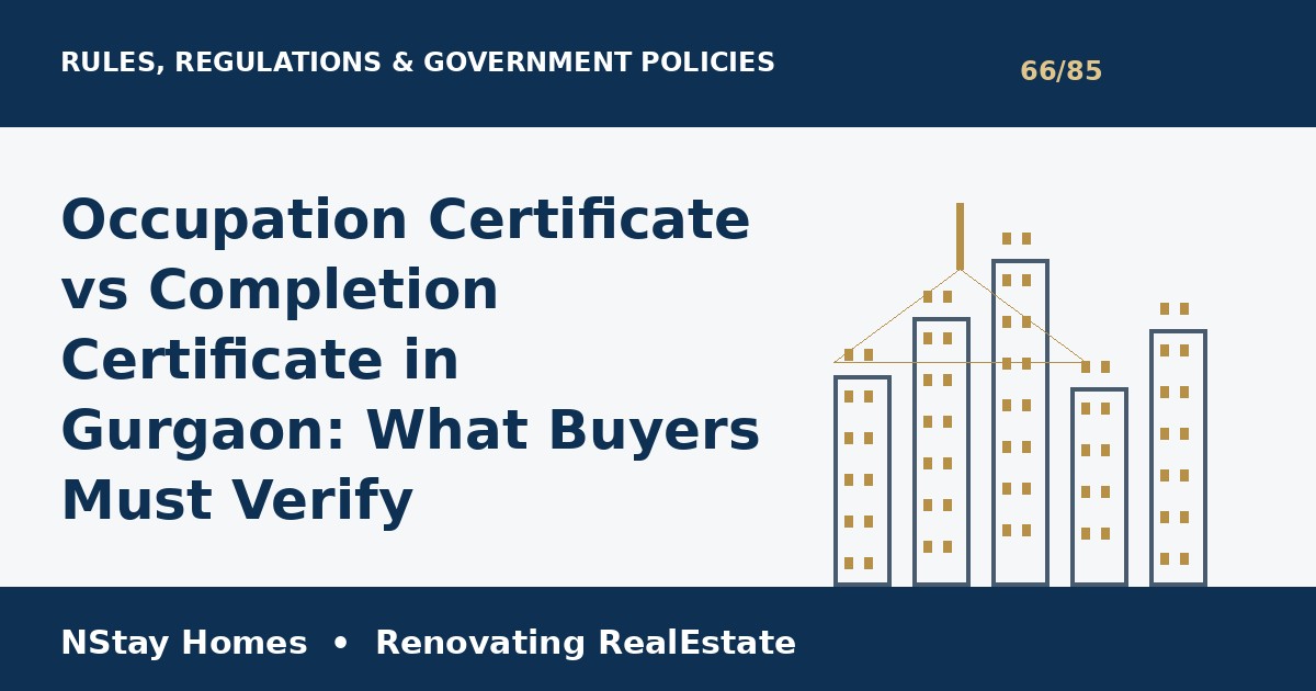 occupation certificate Gurgaon rules regulations Haryana Gurgaon property guide