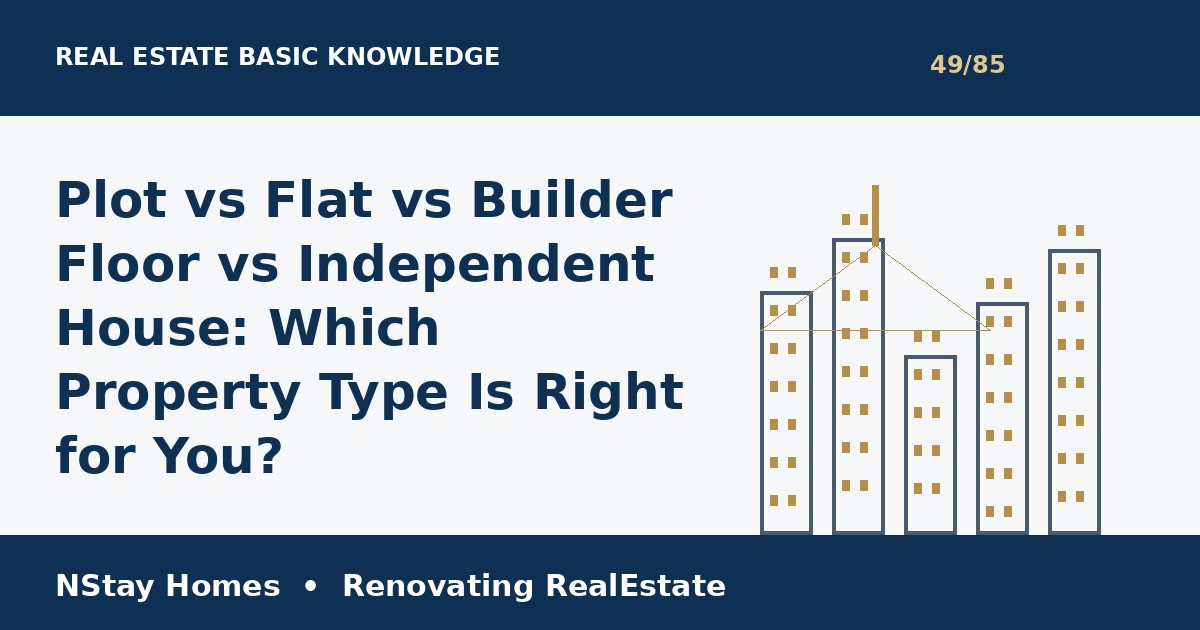 plot vs flat vs builder floor complete guide for property buyers and sellers