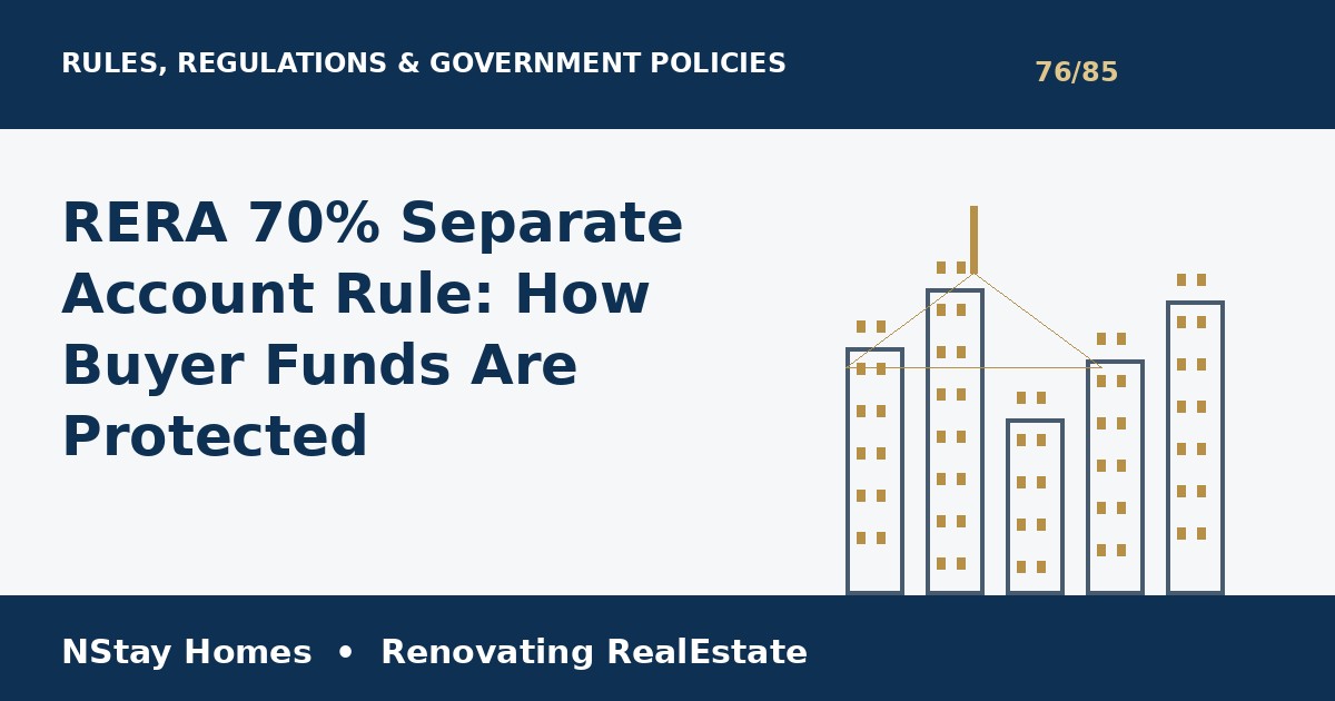 RERA 70 percent separate account rules regulations Haryana Gurgaon property guide