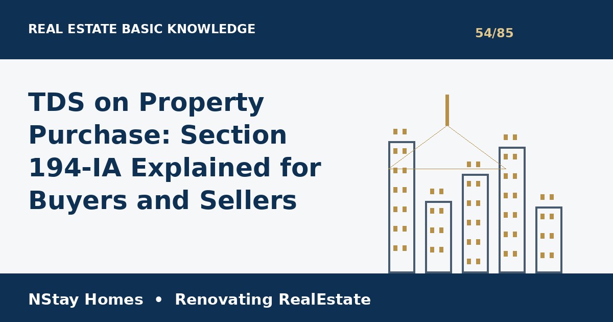 TDS on property purchase complete guide for property buyers and sellers
