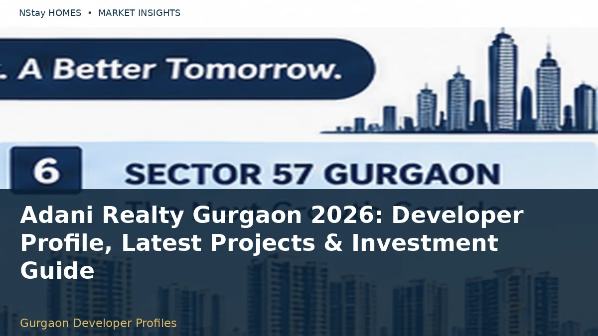 Adani Realty Gurgaon 2026: Developer Profile, Latest Projects & Investment Guide