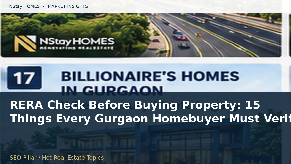 RERA Check Before Buying Property: 15 Things Every Gurgaon Homebuyer Must Verify