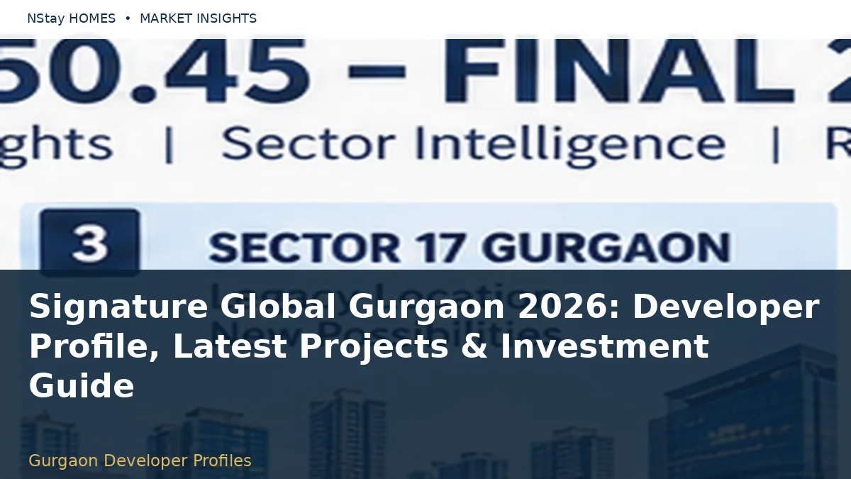 Signature Global Gurgaon 2026: Developer Profile, Latest Projects & Investment Guide