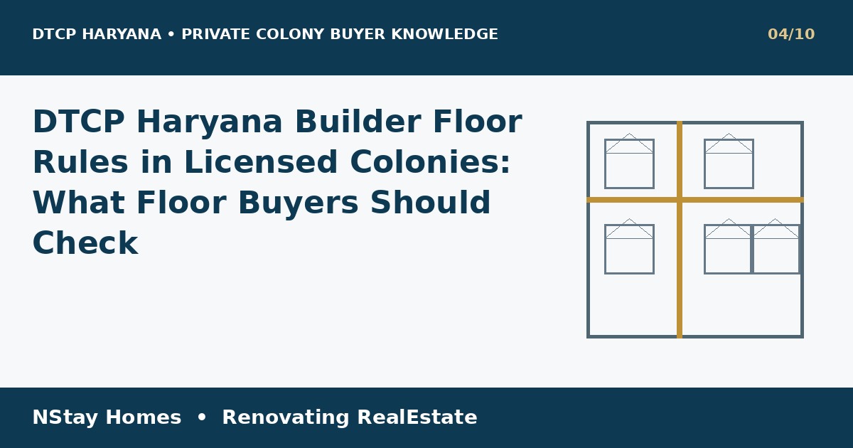 builder floor rules Gurgaon licensed colony DTCP Haryana Gurgaon buyer guide