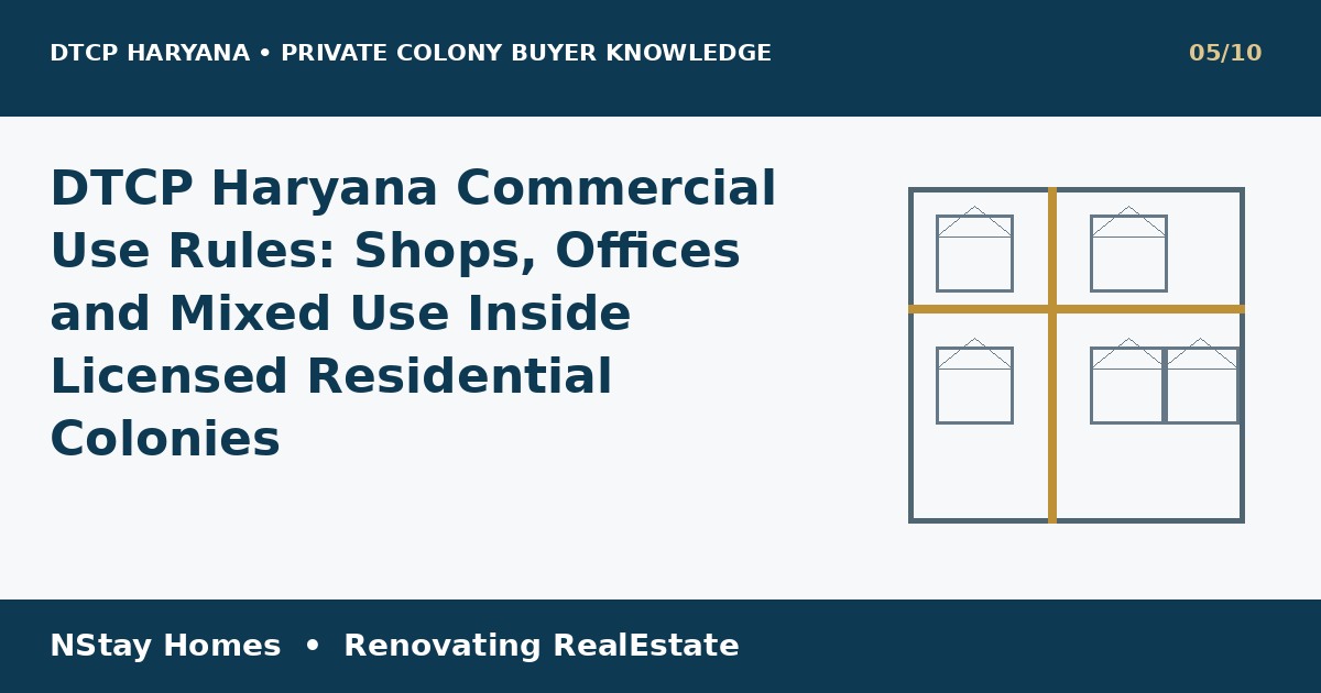 commercial use rules Gurgaon residential colony DTCP Haryana Gurgaon buyer guide