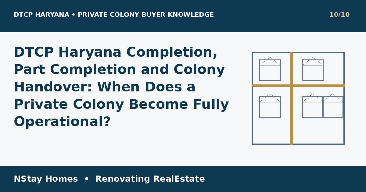 DTCP colony completion certificate Haryana DTCP Haryana Gurgaon buyer guide