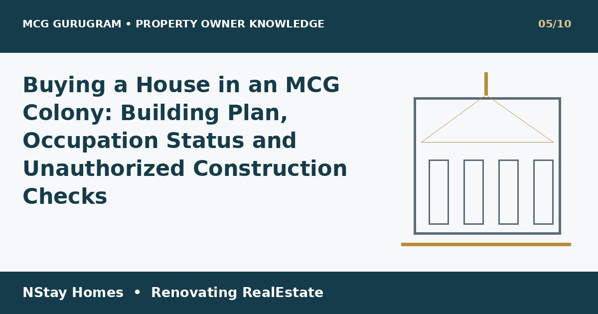 MCG building plan approval Gurugram MCG Gurugram property guide NStay Homes