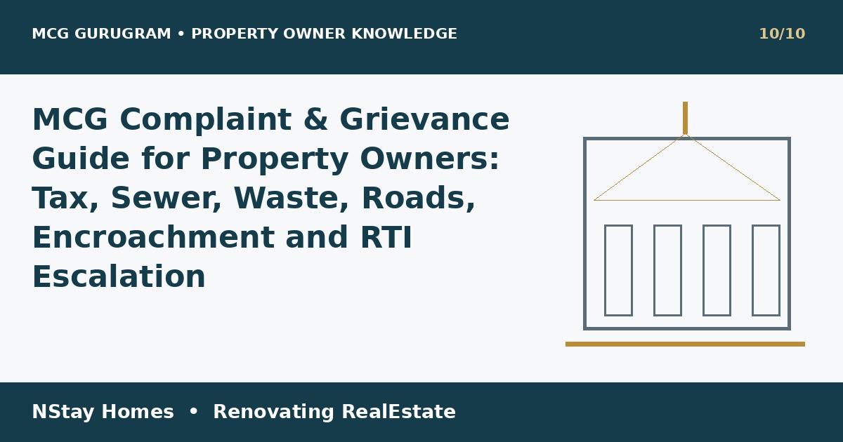 MCG complaint Gurugram property MCG Gurugram property guide NStay Homes