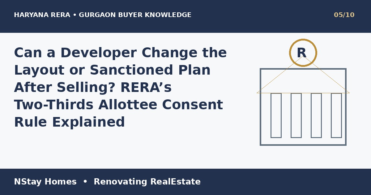 RERA two thirds consent layout change Haryana RERA Gurgaon buyer guide NStay Homes