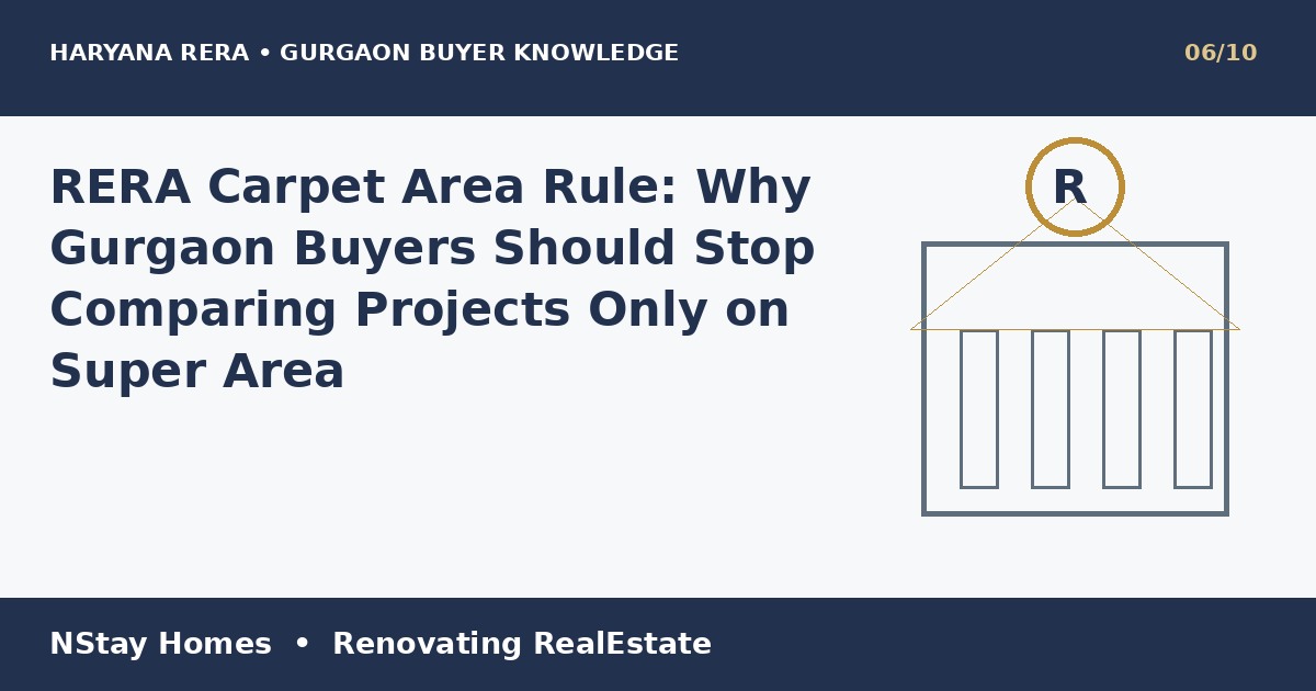 RERA carpet area Gurgaon Haryana RERA Gurgaon buyer guide NStay Homes