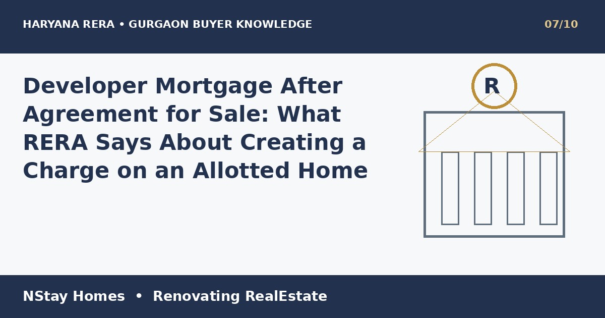 RERA promoter mortgage restriction Haryana RERA Gurgaon buyer guide NStay Homes