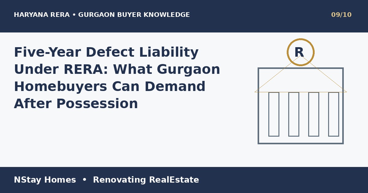 RERA defect liability 5 years Gurgaon Haryana RERA Gurgaon buyer guide NStay Homes