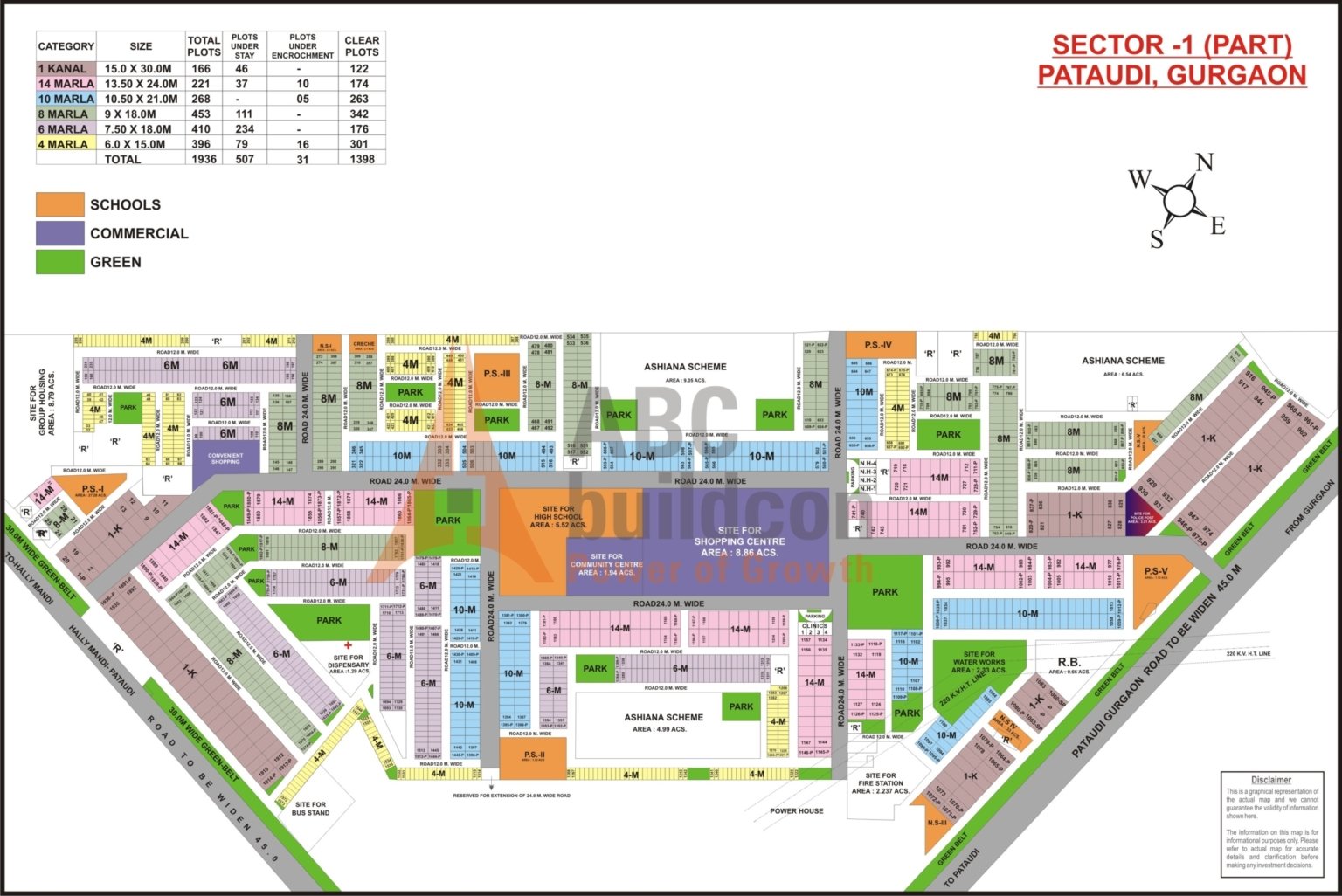 Gurgaon Sector Maps NStay Homes   5 Pataudi Master Plan Scaled 1 1536x1026 